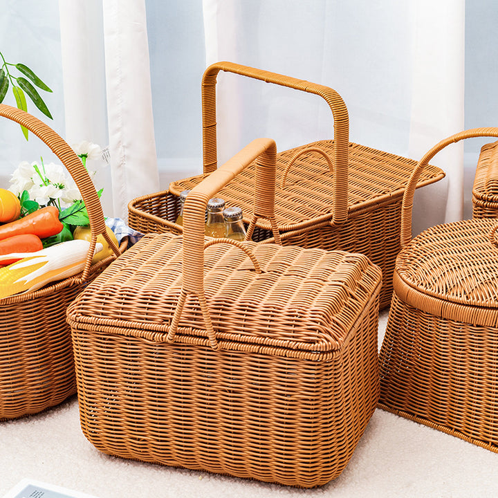 Stylish Woven Storage Basket with Lid Kalsten