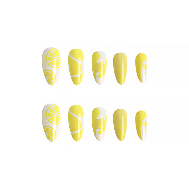 Artificial nails with fruity lime motif Kalsten