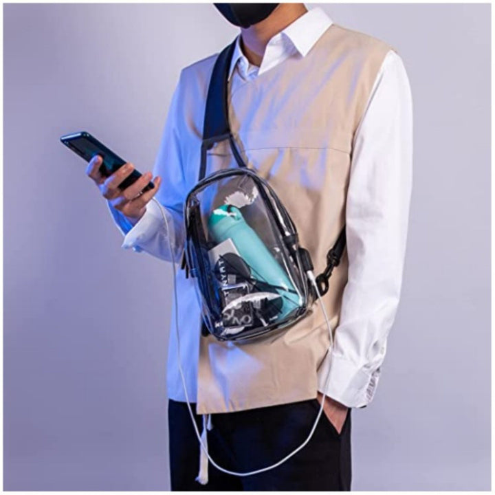 Transparent Shoulder Bag with Secure Access Kalsten