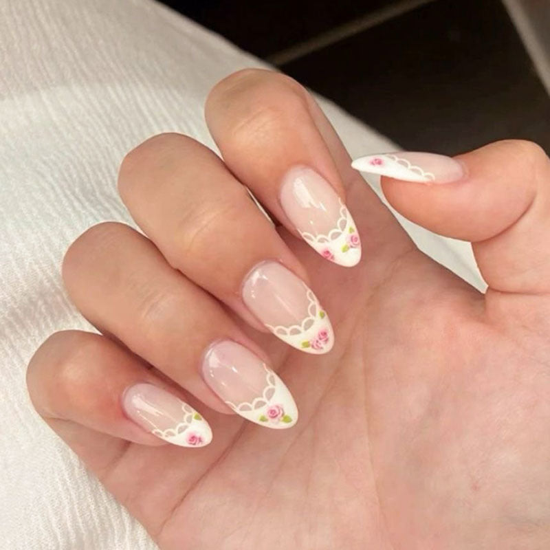 Artistic Star and Polka Dot Press-On Nails