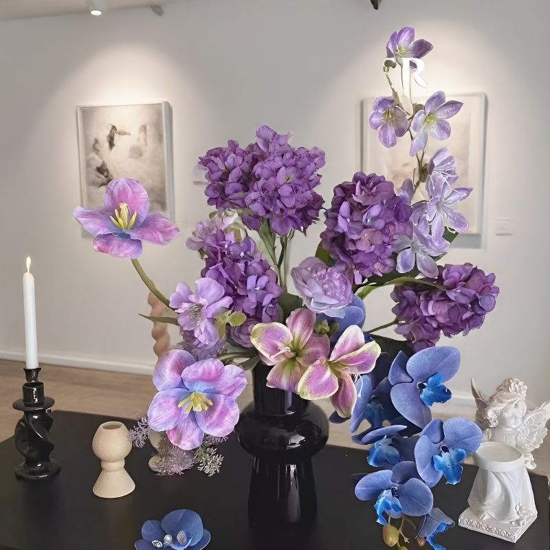 Lifelike Floral Arrangement in Elegant Vase