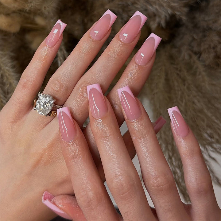 Artificial nail set with French tips Kalsten