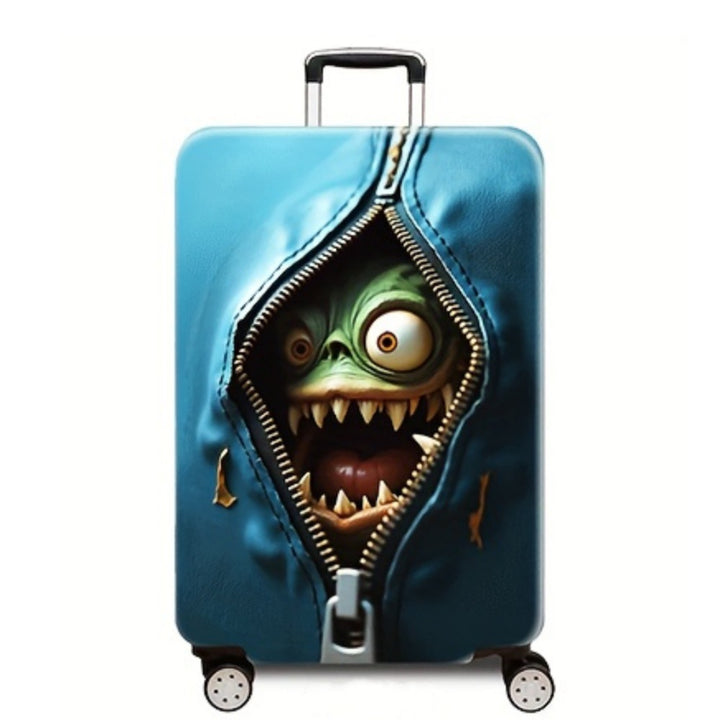 Women's Hard Shell Suitcase with Creative Monster Design Kalsten