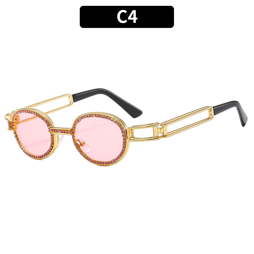 Decorative Crystal-Accented Sunglasses