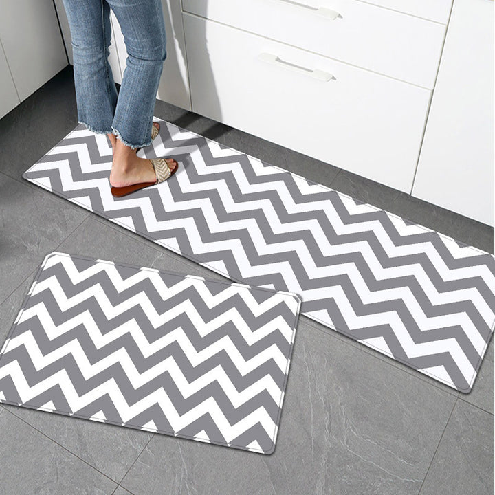 Modern Chevron Pattern Kitchen Mat Set Kalsten