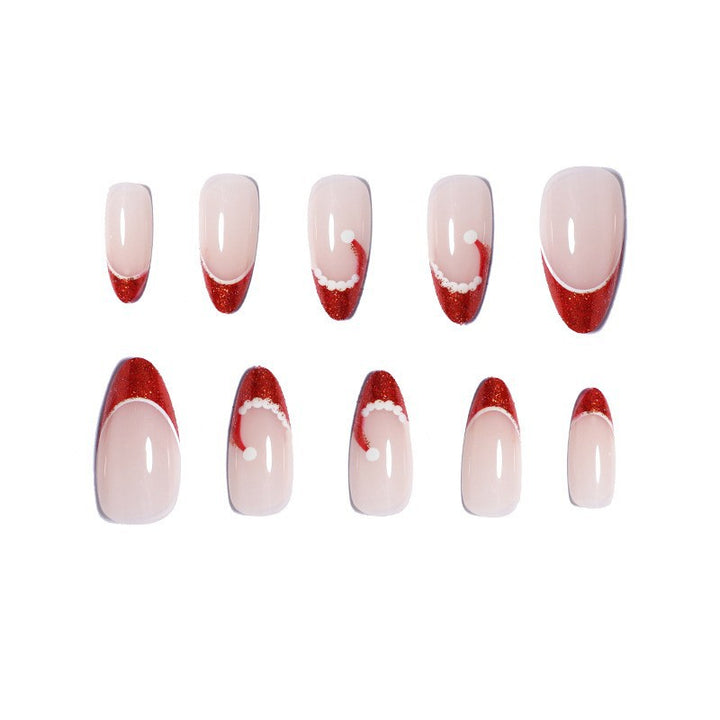 Premium Glossy Glittering Almond-Shaped Press-On Nails Kalsten