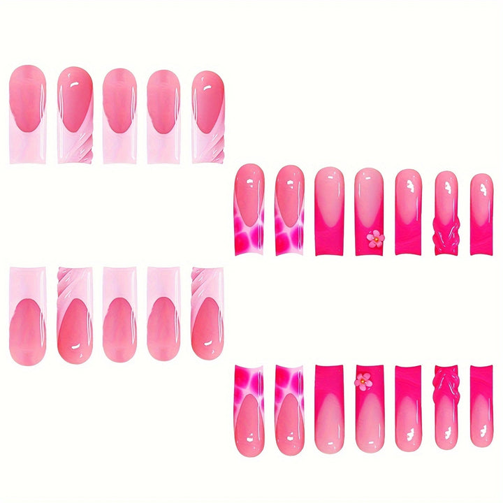 Artistic Floral 3D Press-On Nails Kalsten