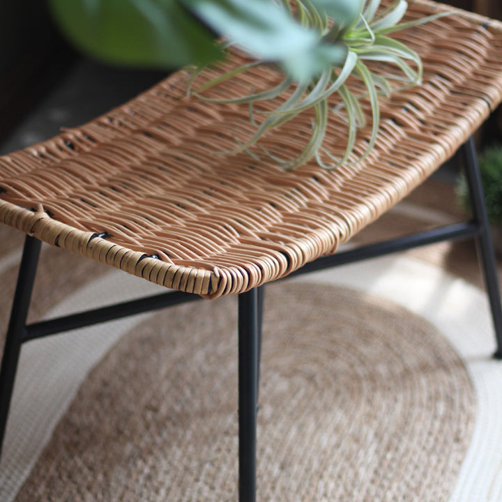 Modern Stool made of woven rattan Kalsten