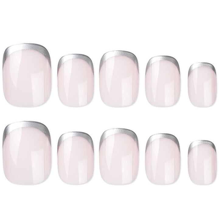Artificial Nails in Natural French Tip Design Kalsten