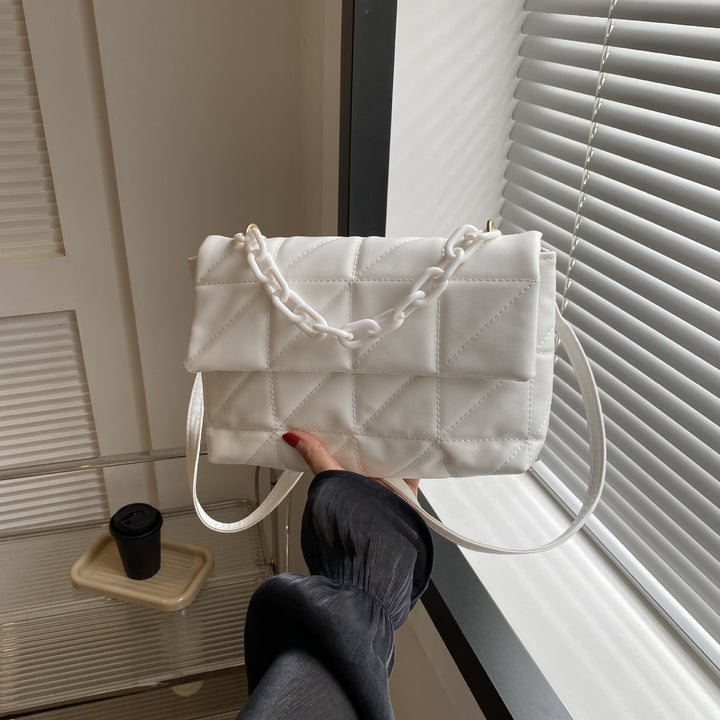 Quilted Chain-Handled Handbag
