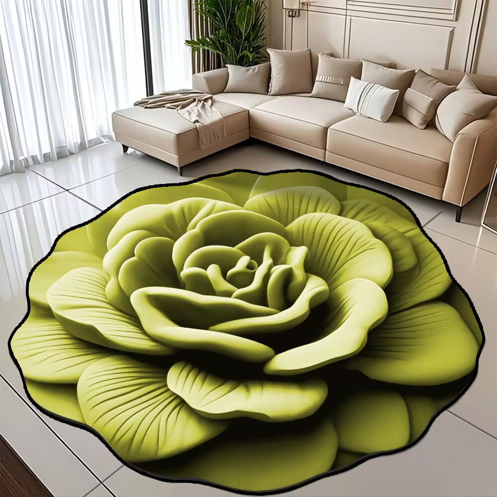 Floral Shaped Area Rug