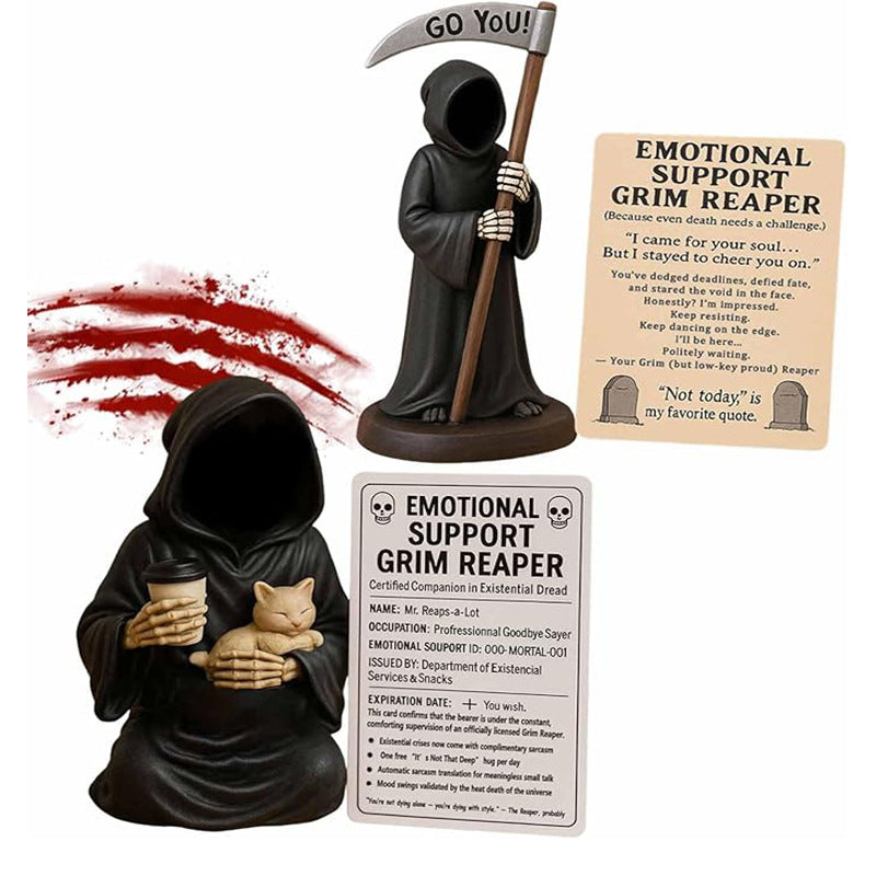 Emotional Support Grim Reaper Figurine Kalsten