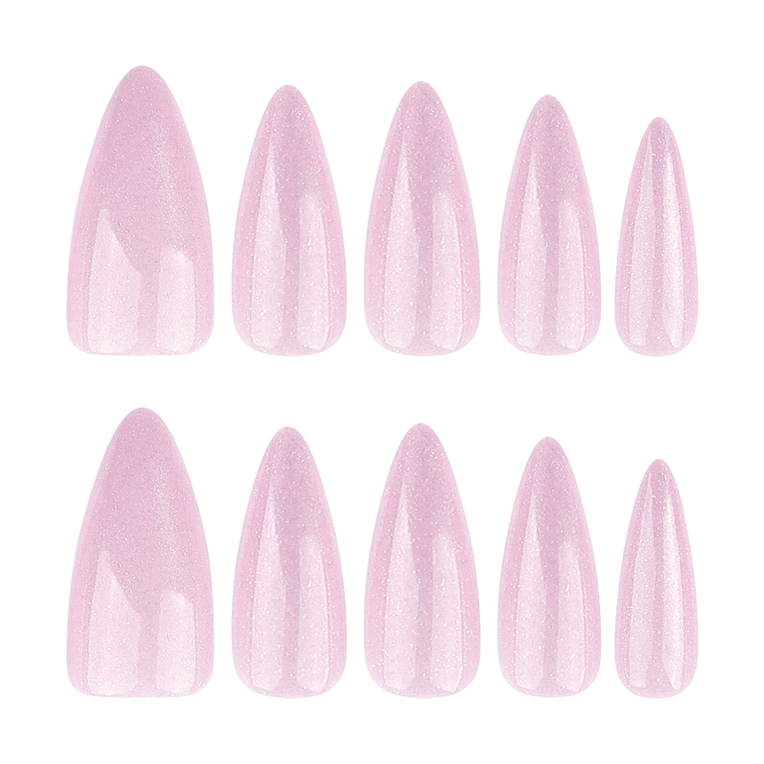 Artful Stiletto Nails with Shimmering Glitter Kalsten