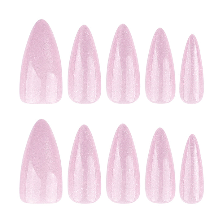 Artful Stiletto Nails with Shimmering Glitter Kalsten