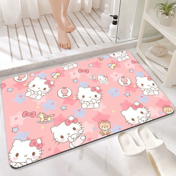 Cute Cartoon-Themed Absorbent Bath Mat