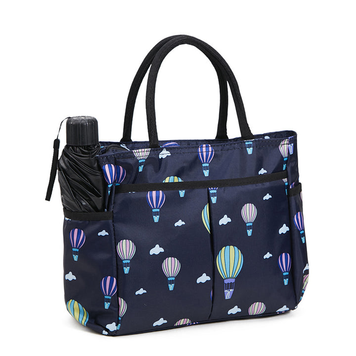 Floral Print Multi-Pocket Tote Bag Kalsten