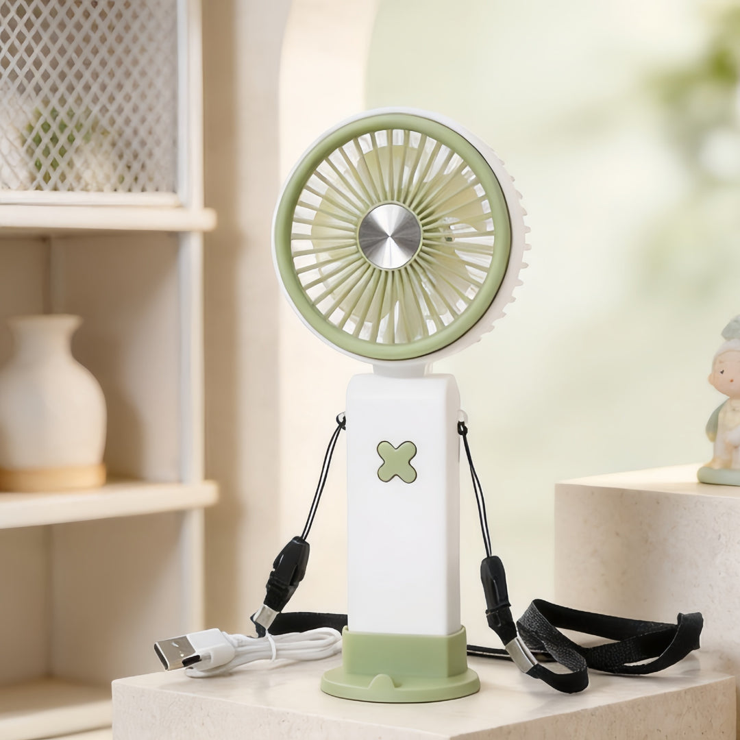 Portable USB Hand Fan with Practical Holder Kalsten