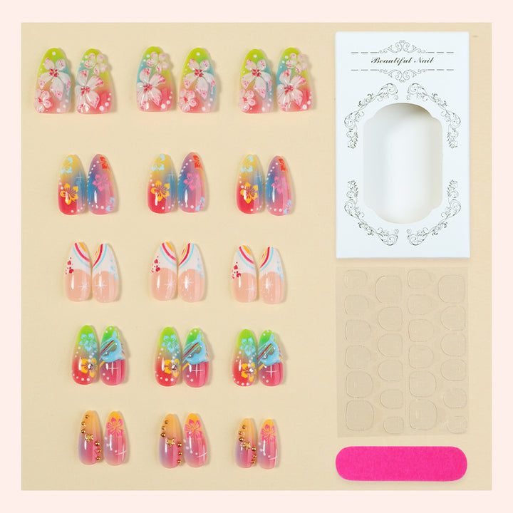 Artistic Floral Press-On Nail Art Set kalsten