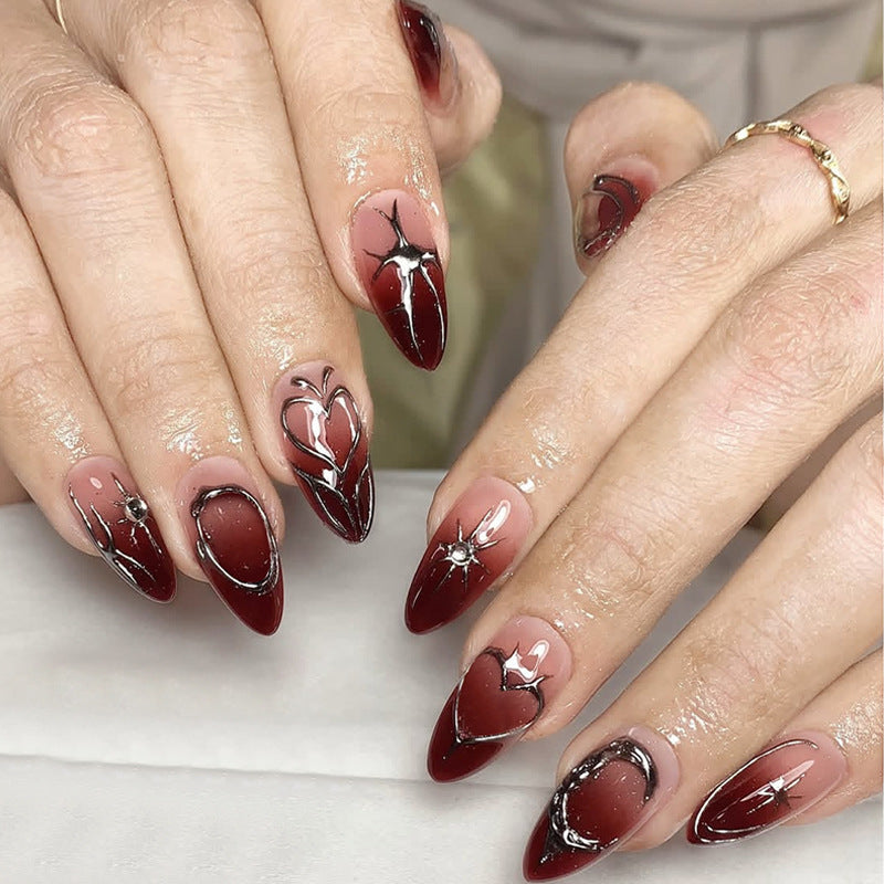 Artistic Floral Ombre Press-On Nails kalsten