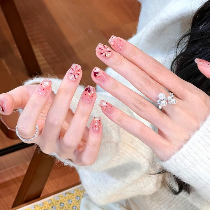 Artistic Floral Press-On Nail Design Kalsten 1787394846