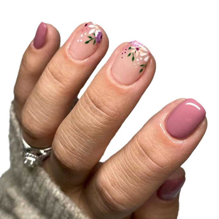 Artistic Floral Design Press-On Nails Kalsten