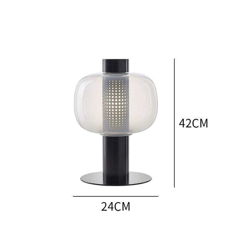 Artistic Table Lamp with Elegant Glass Shade