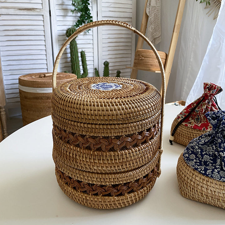 Storage basket with practical lid Kalsten
