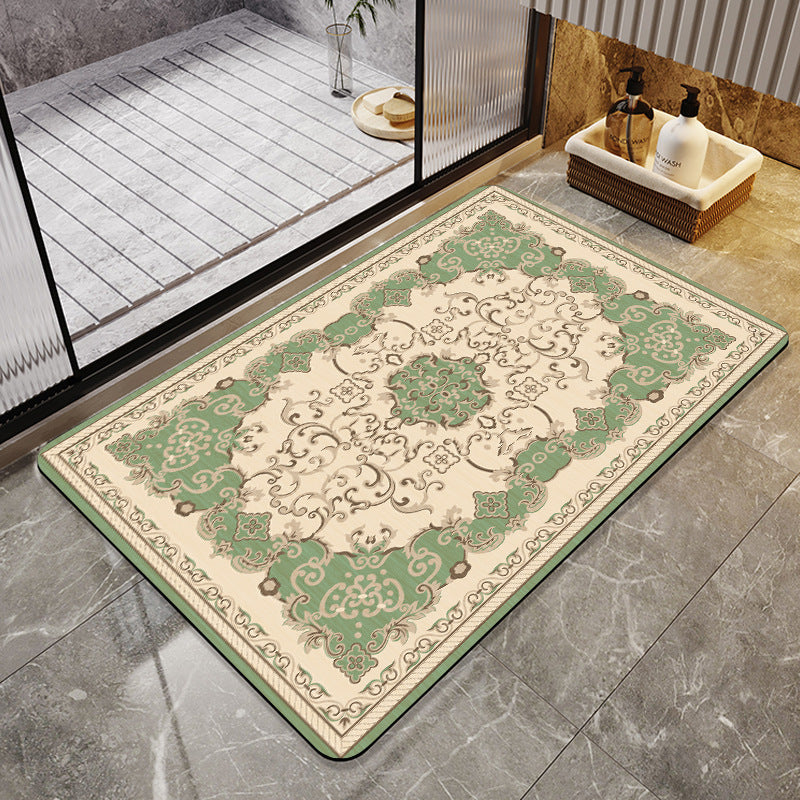 Elegant Vintage Floral Bath Mat Kalsten 1788245864