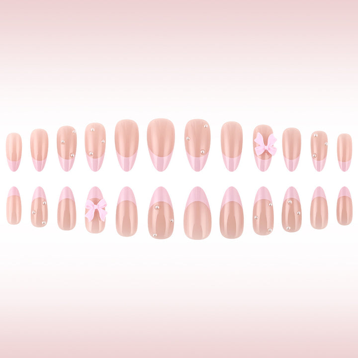 Elegant French Tip Press-On Nail Art Set Kalsten
