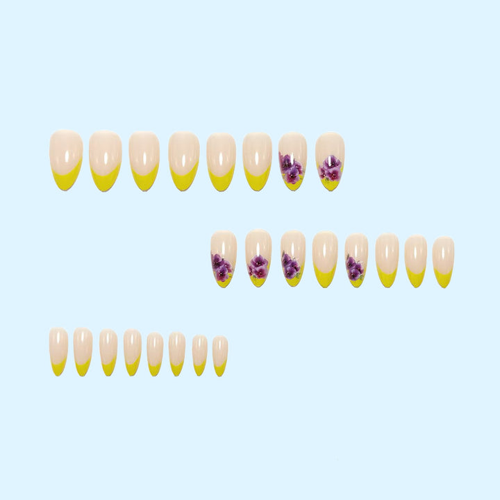 Artificial nails with colorful flower design Kalsten