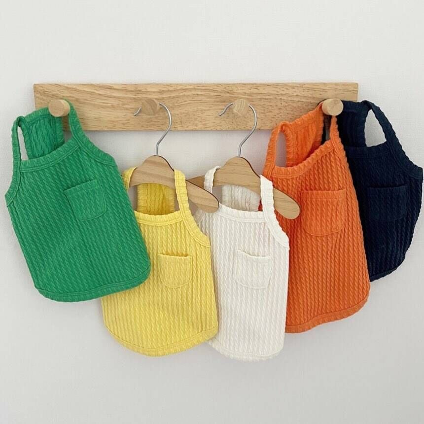 Ribbed Stretch Knit Dog Belly Vest