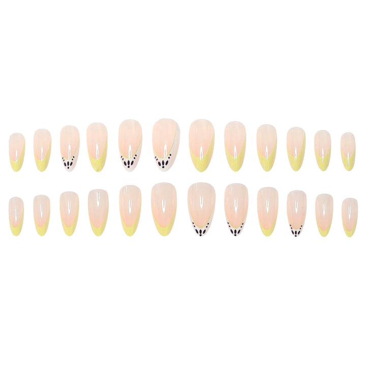 Artistic Stiletto Nail Design with Gradient Tips