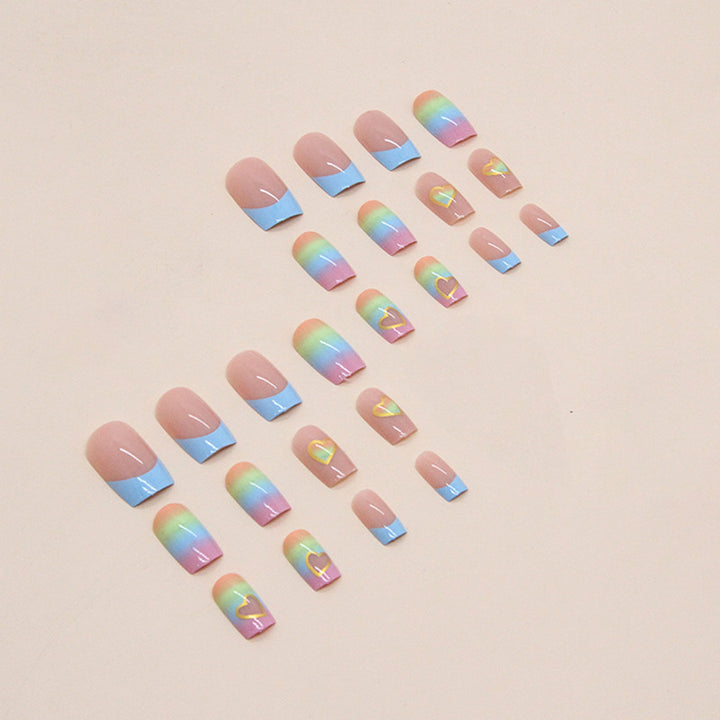 Artistic Heart-Themed Press-On Nail Designs Kalsten