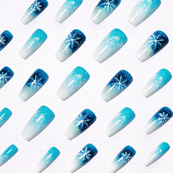 Creative artificial nails with winter snow motif Kalsten