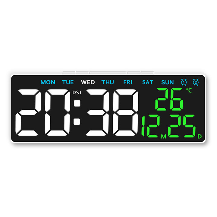 Digital weather alarm clock with large LED display and temperature display Kalsten