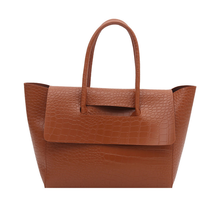 WoCrocodile Textured Structured Handbag Kalsten