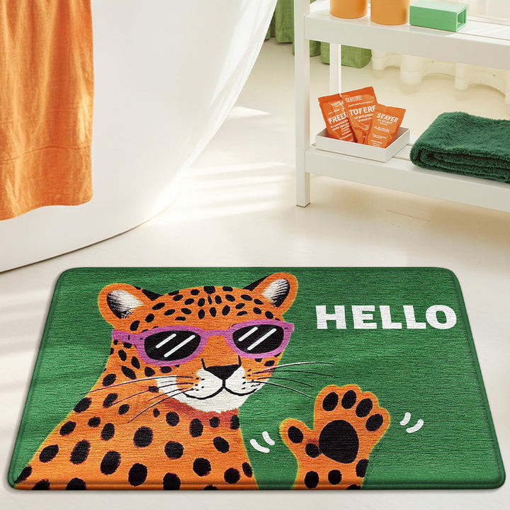 Cute Bunny-Themed Bath Mat