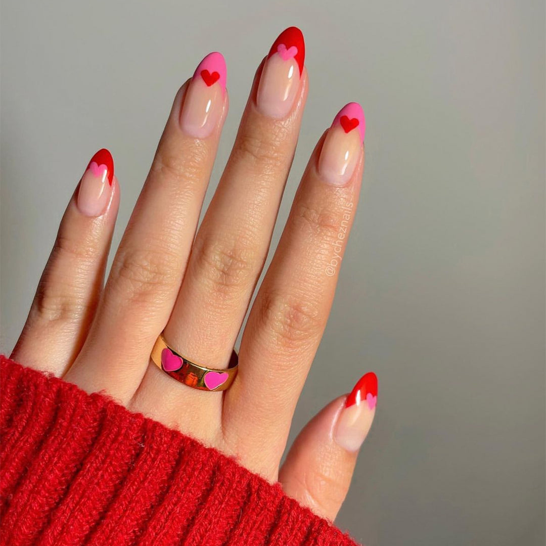 Heart-Patterned Press-On Nails Kalsten