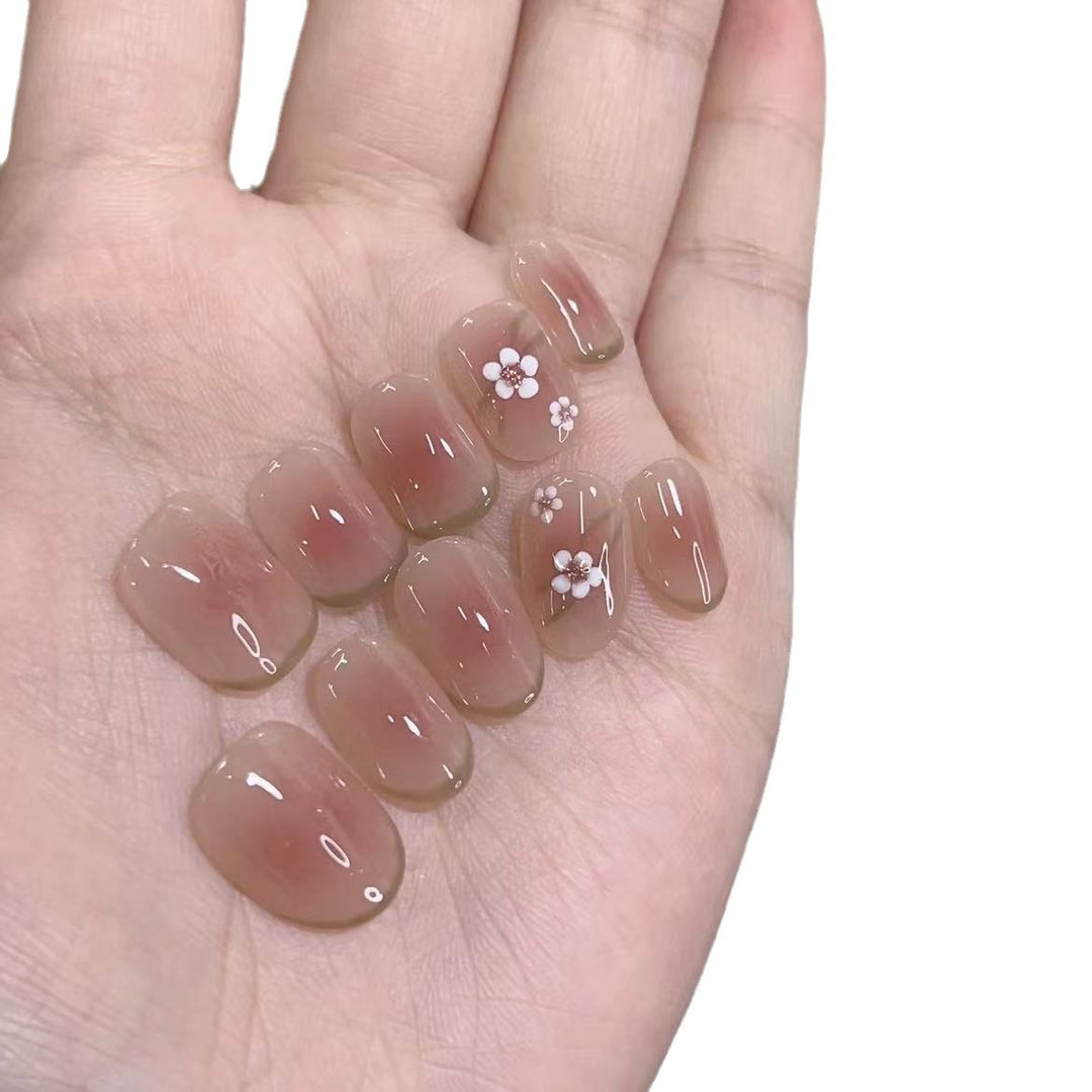 Premium Floral-Embellished Press-On Nail Set Kalsten