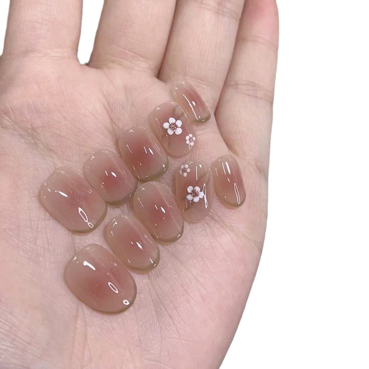 Premium Floral-Embellished Press-On Nail Set Kalsten