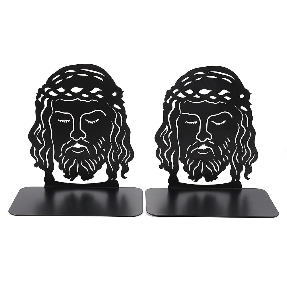 Artistic Skull-Themed Bookends