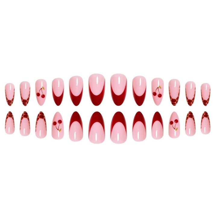 Artistic Cherry Nail Design Extensions Kalsten