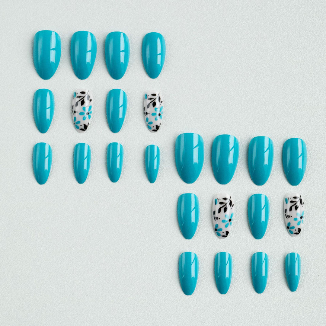 Artistic Floral Nail Enhancement