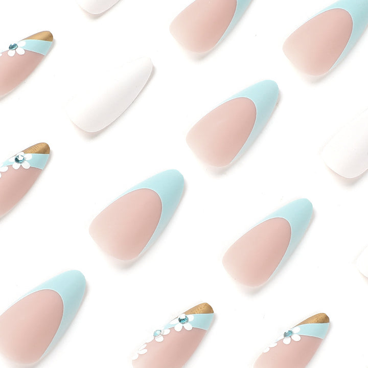 Artful Nail Extensions with Elegant Floral Designs Kalsten