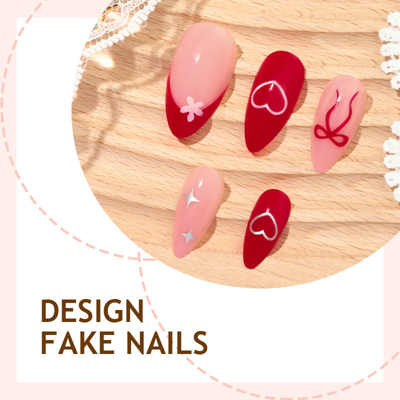 Creative nail art set with romantic accents Kalsten