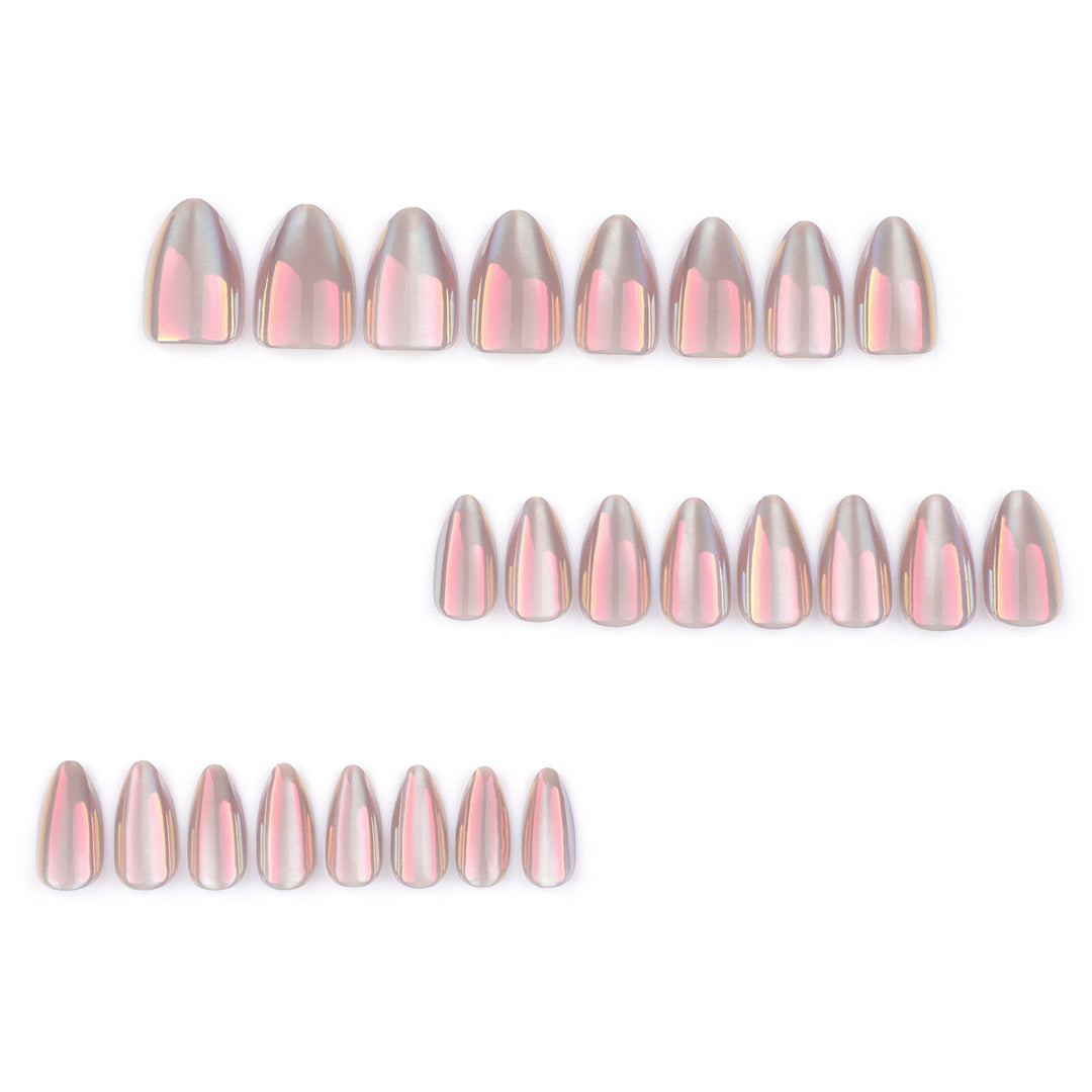 Elegant Artistic Stiletto Nails with Shimmering Gradient Kalsten