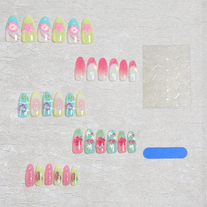 Artistic 3D Nail Tips with Maritime Motif Kalsten