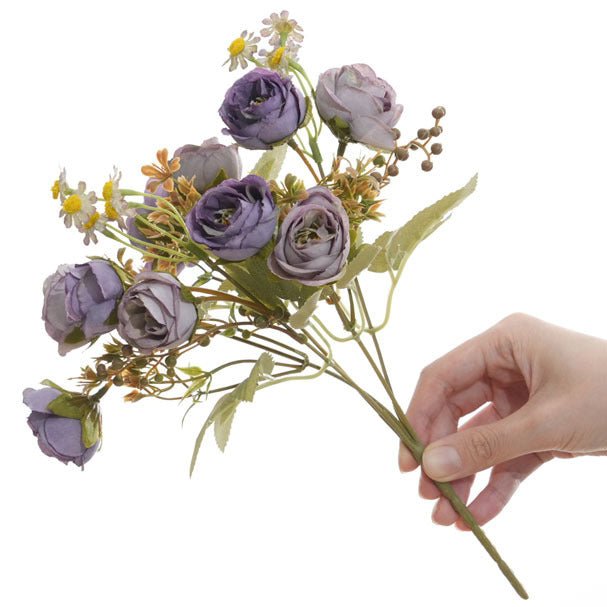 Lifelike Floral Bouquet with Wildflower Accents