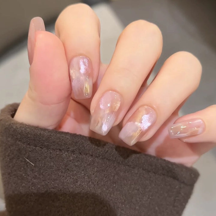 Elegant Artificial Nails in Modern Ombre Style Kalsten