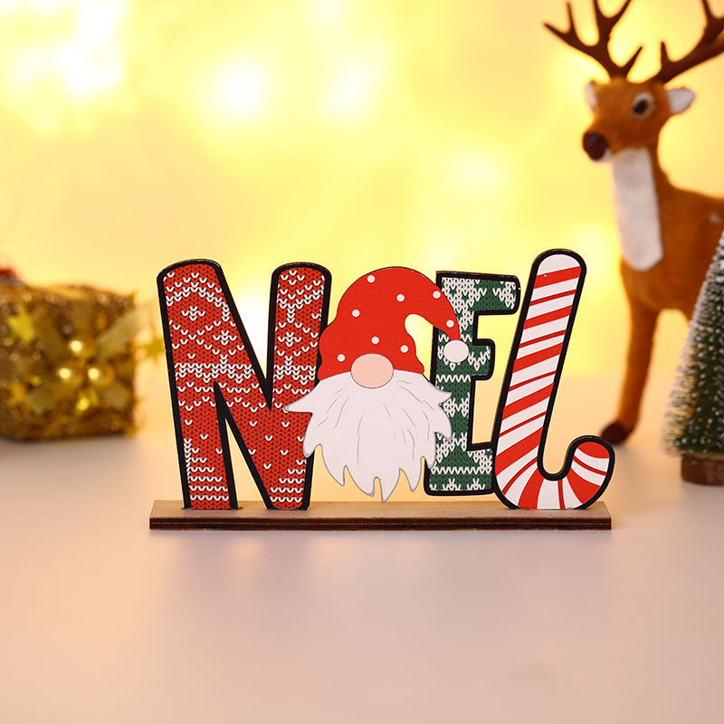 Decorative Christmas Table Block Sign Kalsten